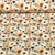 Jersey Digitaldruck Blüten Kleine Leoherzen Beige