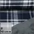Mantelstoff Tweed Karo Navy mit Fellabseite