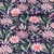 Popeline Sommerblumen Navy