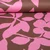 Romanit Jersey Blätter und Blüten Braun Rosa