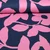 Romanit Jersey Blätter und Blüten Navy Rosa