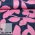 Romanit Jersey Blätter und Blüten Navy Rosa