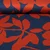 Romanit Jersey Blätter und Blüten Navy Ziegel