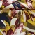 Satin Blumen Abstrakt Rot Gelb