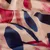 Satin Blumen Gemalt Rosa Blau