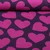 Softsweat Große Herzen Aubergine Magenta Angeraut