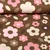 Sommersweat B-Trendy Blumen Braun