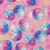 Sommersweat French Terry Discokugeln Pink