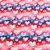 Sommersweat French Terry Herzen Wellen Rot