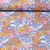 Sommersweat French Terry Retro Blumen Hellblau