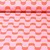 Sommersweat French Terry Retro Wellen Rosa