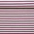 Sommersweat French Terry Streifen Ecru Aubergine Garngefärbt