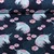 Sommersweat Glitzerpüppi French Terry Digitaldruck Einhörner Navy