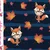 Sommersweat Glitzerpüppi French Terry Digitaldruck Fuchsmädchen Navy