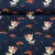 Sommersweat Glitzerpüppi French Terry Digitaldruck Hirsch Navy