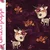 Sommersweat Glitzerpüppi French Terry Digitaldruck Hirsch Weinrot