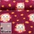 Sommersweat Glitzerpüppi French Terry Digitaldruck Igel Blätter Weinrot