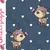 Sommersweat Glitzerpüppi French Terry Digitaldruck Kleiner Hirsch Blau