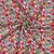 Steppstoff Doubleface Digital Blumen Rot