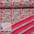 Steppstoff Doubleface Digital Blumen Rot