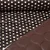 Steppstoff Quilt Kreise Punkte Braun Ecru