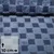 Sweat Heavy Boucle-Plüsch-Mix Karo Jeansblau