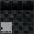 Sweat Heavy Boucle-Plüsch-Mix Karo Schwarz