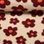 Teddyfleece - Blumen Beige Weinrot