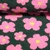 Teddyfleece Blumen Grün Pink