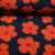 Teddyfleece Blumen Navy Orange