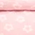 Teddyfleece Jacquard Blumen Rosa Weiß