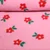 Teddyfleece Jacquard Blumen Rosa