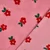 Teddyfleece Jacquard Blumen Rosa