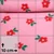 Teddyfleece Jacquard Blumen Rosa