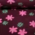 Teddyfleece Jacquard Blumenblüten Bordeauxrot