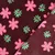 Teddyfleece Jacquard Blumenblüten Bordeauxrot