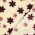 Teddyfleece Jacquard Blumenblüten Ecru