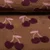 Teddyfleece Jacquard Kirschen Braun