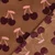 Teddyfleece Jacquard Kirschen Braun