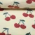 Teddyfleece Jacquard Kirschen Ecru