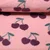 Teddyfleece Jacquard Kirschen Rosa