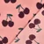 Teddyfleece Jacquard Kirschen Rosa