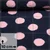 Teddyfleece Jacquard Punkte Marineblau Rosa