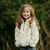 Teddyfleece Stickerei Blumen Ecru