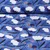 Viskose Popeline Blumen Royalblau