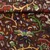 Viskose Satin Blumen Ethno Braun Gelb