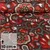 Viskose Satin Blumen Ethno Braun Rot