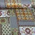 Viskose-Satin Patchwork Optik Grün Multicolor