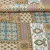 Viskose-Satin Patchwork Optik Ocker Multicolor
