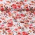 Viskose Webware Blüten Lurex Ecru